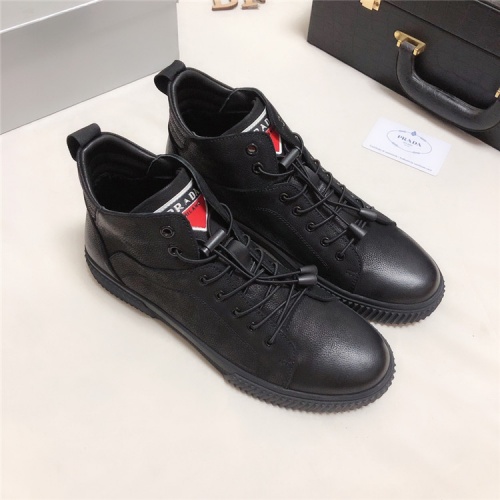 Cheap Prada High Tops Shoes For Men #539364 Replica Wholesale [$85.00 USD] [ITEM#539364] on Replica Prada High Top Shoes