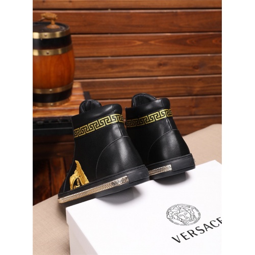 Cheap Versace High Tops Shoes For Men #542217 Replica Wholesale [$82.00 USD] [ITEM#542217] on Replica Versace High Tops Shoes