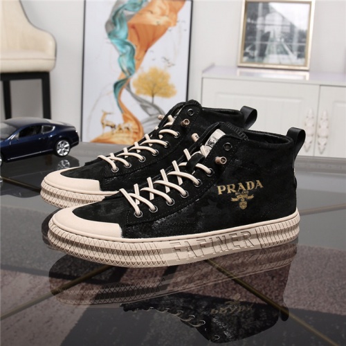 Cheap Prada High Tops Shoes For Men #543327 Replica Wholesale [$76.00 USD] [ITEM#543327] on Replica Prada High Top Shoes