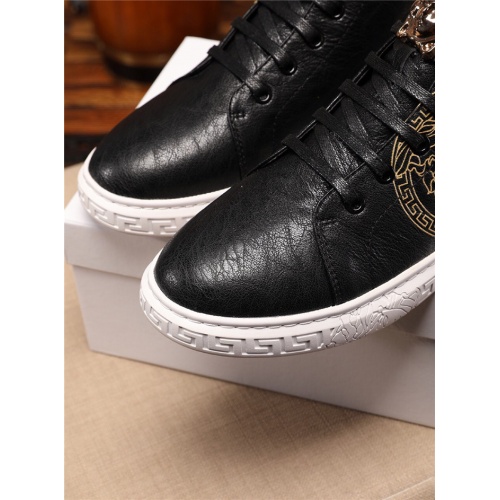 Cheap Versace High Tops Shoes For Men #543590 Replica Wholesale [$82.00 USD] [ITEM#543590] on Replica Versace High Tops Shoes