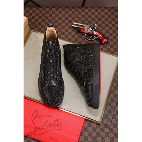 Cheap Christian Louboutin High Tops Shoes For Men #543724 Replica Wholesale [$82.00 USD] [ITEM#543724] on Replica Christian Louboutin High Top Shoes