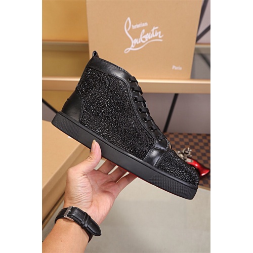 Cheap Christian Louboutin High Tops Shoes For Men #543724 Replica Wholesale [$82.00 USD] [ITEM#543724] on Replica Christian Louboutin High Top Shoes