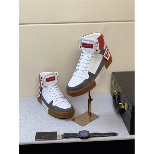 Cheap Dolce &amp; Gabbana D&amp;G High Tops Shoes For Men #546416 Replica Wholesale [$112.00 USD] [ITEM#546416] on Replica Dolce &amp; Gabbana D&amp;G High Top Shoes