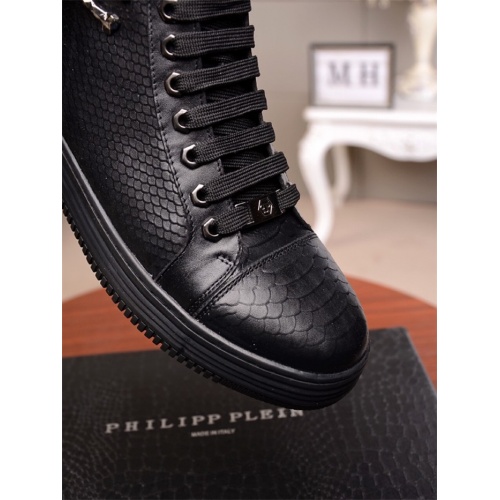 Cheap Philipp Plein PP High Tops Shoes For Men #547126 Replica Wholesale [$85.00 USD] [ITEM#547126] on Replica Philipp Plein PP High Tops Shoes