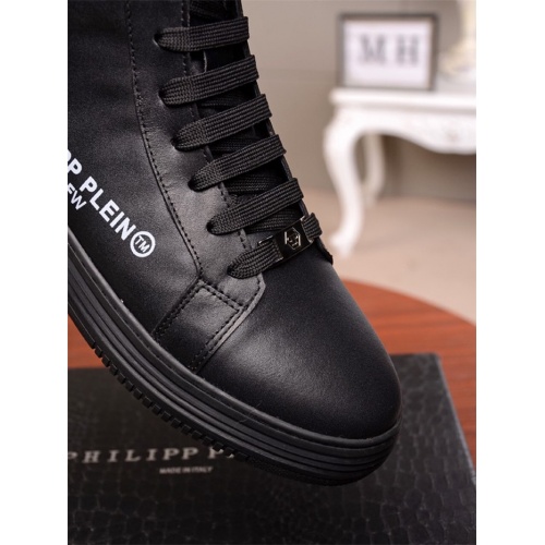 Cheap Philipp Plein PP High Tops Shoes For Men #547127 Replica Wholesale [$85.00 USD] [ITEM#547127] on Replica Philipp Plein PP High Tops Shoes