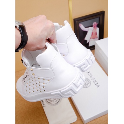 Cheap Versace High Tops Shoes For Men #547440 Replica Wholesale [$80.00 USD] [ITEM#547440] on Replica Versace High Tops Shoes