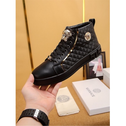 Cheap Versace High Tops Shoes For Men #547442 Replica Wholesale [$80.00 USD] [ITEM#547442] on Replica Versace High Tops Shoes