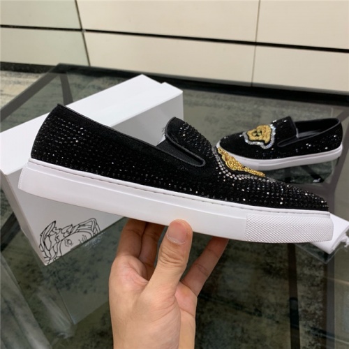 Cheap Versace Casual Shoes For Men #547521 Replica Wholesale [$72.00 USD] [ITEM#547521] on Replica Versace Flat Shoes