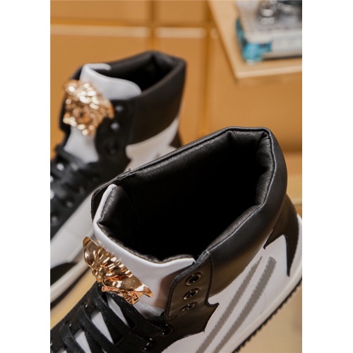 Cheap Versace High Tops Shoes For Men #547712 Replica Wholesale [$82.00 USD] [ITEM#547712] on Replica Versace High Tops Shoes