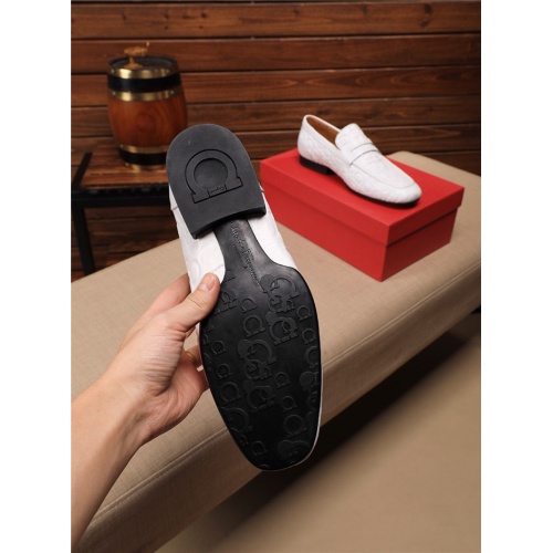 Cheap Salvatore Ferragamo Leather Shoes For Men #549057 Replica Wholesale [$85.00 USD] [ITEM#549057] on Replica Salvatore Ferragamo Leather Shoes