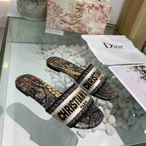 Cheap Christian Dior Slippers For Women #549383 Replica Wholesale [$56.00 USD] [ITEM#549383] on Replica Christian Dior Slippers