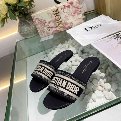 Cheap Christian Dior Slippers For Women #549384 Replica Wholesale [$56.00 USD] [ITEM#549384] on Replica Christian Dior Slippers