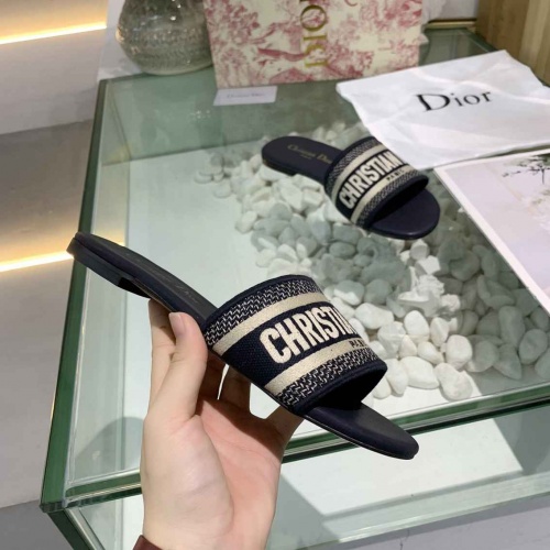 Cheap Christian Dior Slippers For Women #549384 Replica Wholesale [$56.00 USD] [ITEM#549384] on Replica Christian Dior Slippers