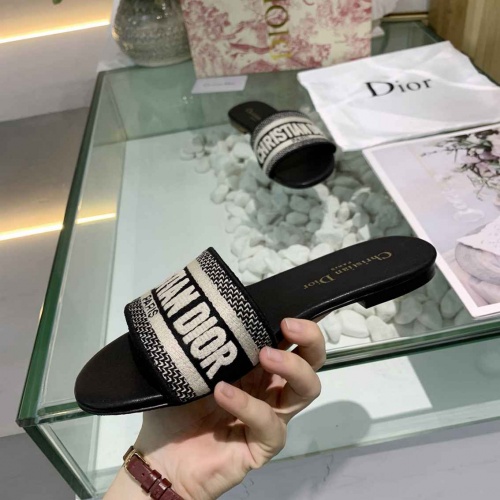 Cheap Christian Dior Slippers For Women #549393 Replica Wholesale [$56.00 USD] [ITEM#549393] on Replica Christian Dior Slippers