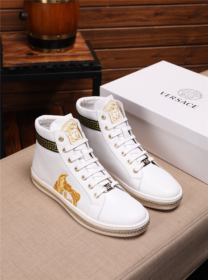 Cheap Versace High Tops Shoes For Men #543587 Replica Wholesale [$82.00 ...