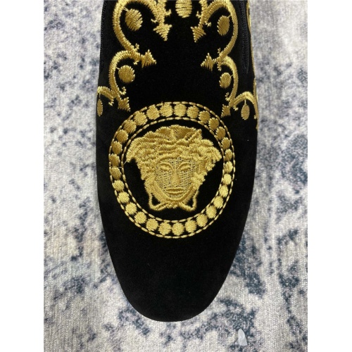 Cheap Versace Leather Shoes For Men #550797 Replica Wholesale [$72.00 USD] [ITEM#550797] on Replica Versace Leather Shoes