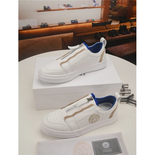 Cheap Versace Casual Shoes For Men #552266 Replica Wholesale [$80.00 USD] [ITEM#552266] on Replica Versace Flat Shoes