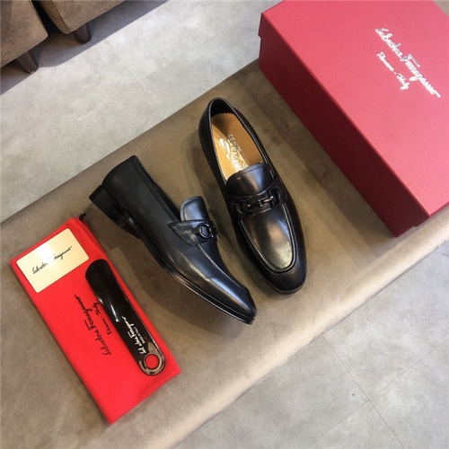 Cheap Salvatore Ferragamo Leather Shoes For Men #552529 Replica Wholesale [$96.00 USD] [ITEM#552529] on Replica Salvatore Ferragamo Leather Shoes