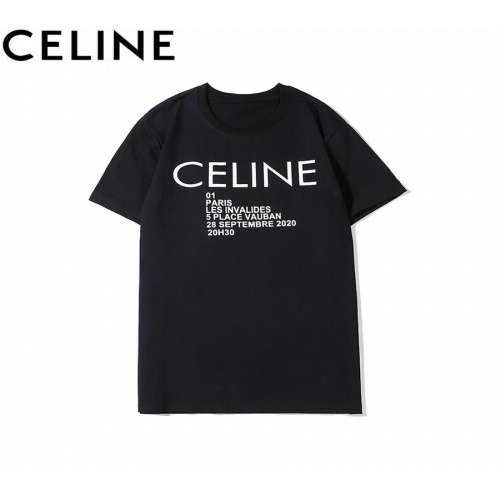 Cheap Celine T-Shirts Short Sleeved For Men #552588 Replica Wholesale [$24.00 USD] [ITEM#552588] on Replica Celine T-Shirts