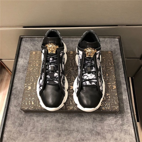Cheap Versace Casual Shoes For Men #557255 Replica Wholesale [$83.00 USD] [ITEM#557255] on Replica Versace Flat Shoes