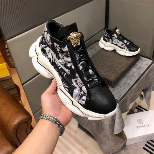 Cheap Versace Casual Shoes For Men #557255 Replica Wholesale [$83.00 USD] [ITEM#557255] on Replica Versace Flat Shoes