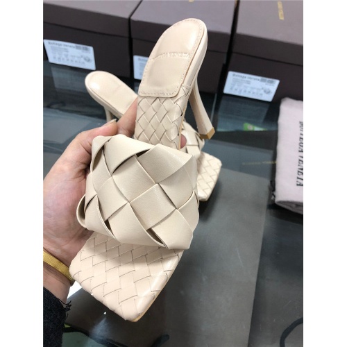 Cheap Bottega Veneta BV High-Heeled Sandal For Women #560065 Replica Wholesale [$81.00 USD] [ITEM#560065] on Replica Bottega Veneta BV Slippers