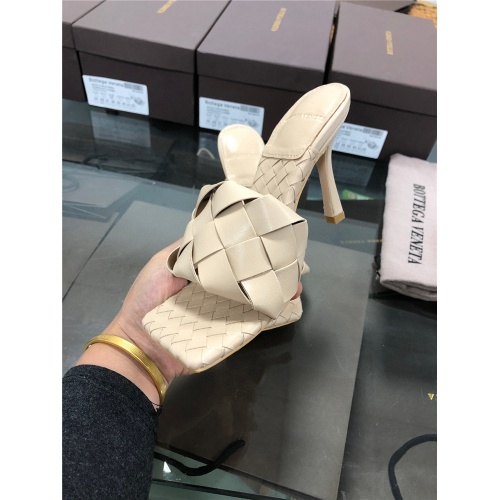 Cheap Bottega Veneta BV High-Heeled Sandal For Women #560065 Replica Wholesale [$81.00 USD] [ITEM#560065] on Replica Bottega Veneta BV Slippers