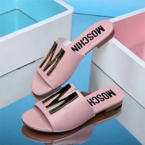 Cheap Moschino Slippers For Women #560086 Replica Wholesale [$70.00 USD] [ITEM#560086] on Replica Moschino Shoes