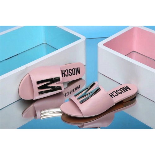 Cheap Moschino Slippers For Women #560086 Replica Wholesale [$70.00 USD] [ITEM#560086] on Replica Moschino Shoes