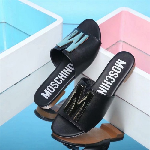 Cheap Moschino Slippers For Women #560087 Replica Wholesale [$70.00 USD] [ITEM#560087] on Replica Moschino Shoes