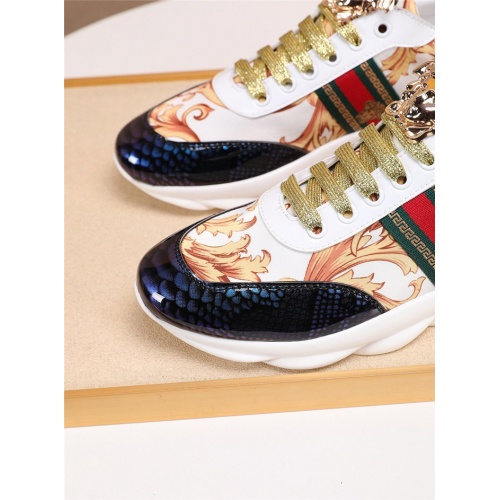 Cheap Versace Casual Shoes For Men #560795 Replica Wholesale [$74.00 USD] [ITEM#560795] on Replica Versace Flat Shoes
