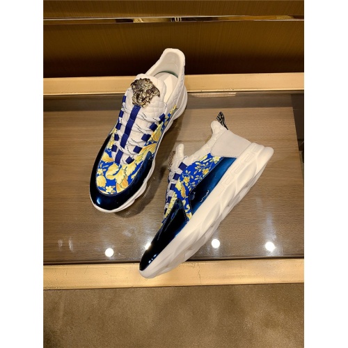 Cheap Versace Casual Shoes For Men #560801 Replica Wholesale [$74.00 USD] [ITEM#560801] on Replica Versace Flat Shoes