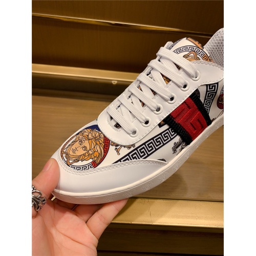 Cheap Versace Casual Shoes For Men #560803 Replica Wholesale [$74.00 USD] [ITEM#560803] on Replica Versace Flat Shoes