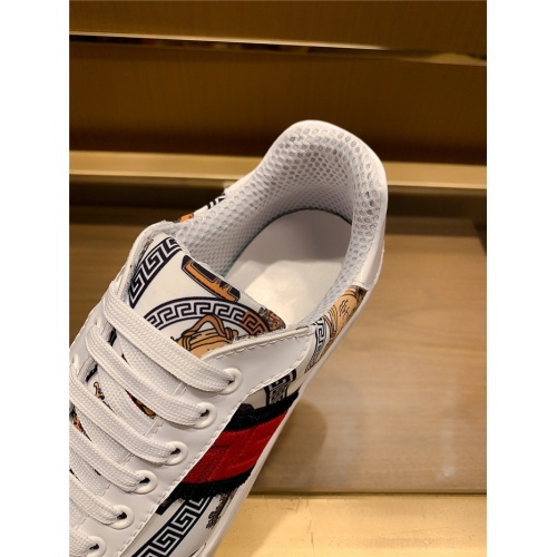 Cheap Versace Casual Shoes For Men #560803 Replica Wholesale [$74.00 USD] [ITEM#560803] on Replica Versace Flat Shoes