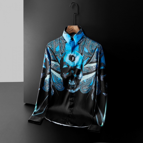 Cheap Philipp Plein PP Shirts Long Sleeved For Men #561424 Replica Wholesale [$86.00 USD] [ITEM#561424] on Replica Philipp Plein PP Shirts