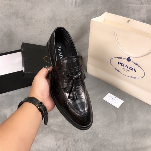 Cheap Prada Leather Shoes For Men #561768 Replica Wholesale [$83.00 USD] [ITEM#561768] on Replica Prada Leather Shoes
