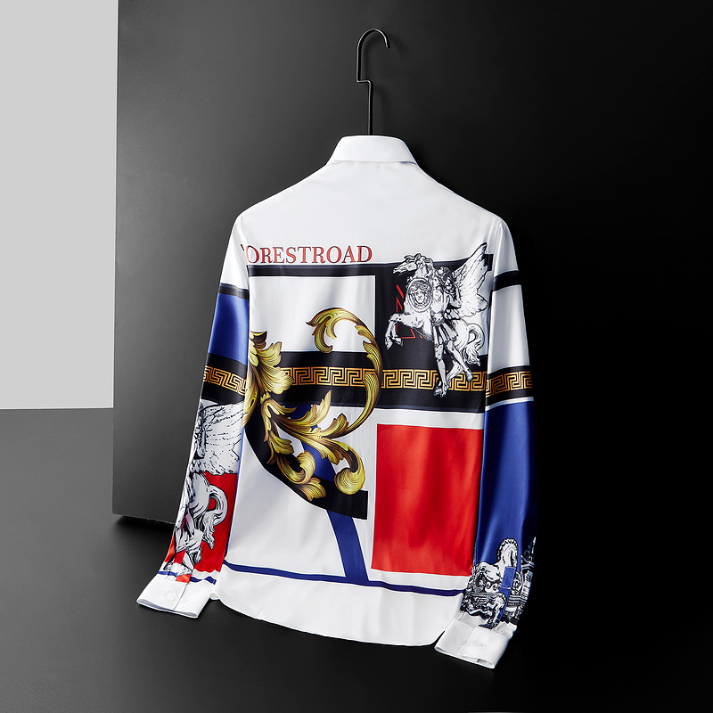 Cheap Versace Shirts Long Sleeved Polo For Men 561356 Replica Wholesale [83.42 USD] [W561356