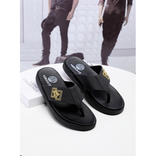 Cheap Versace Slippers For Men #753830 Replica Wholesale [$45.00 USD] [ITEM#753830] on Replica Versace Slippers