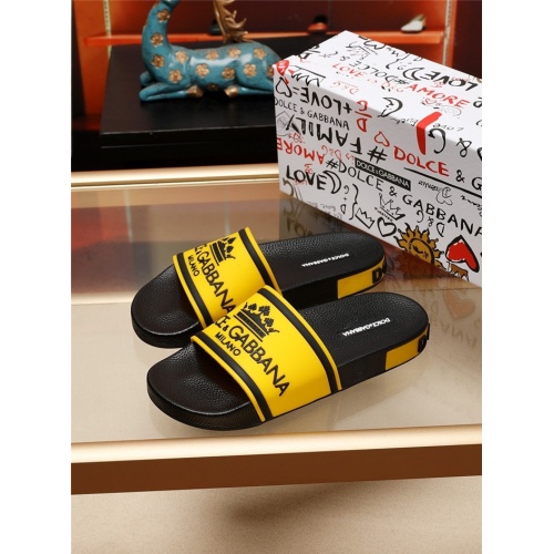 Cheap Dolce &amp; Gabbana D&amp;G Slippers For Men #753840 Replica Wholesale [$43.00 USD] [ITEM#753840] on Replica Dolce &amp; Gabbana D&amp;G Slippers