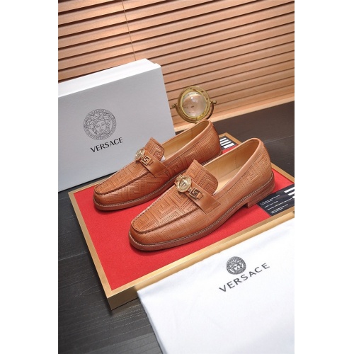 Cheap Versace Leather Shoes For Men #755516 Replica Wholesale [$99.00 USD] [ITEM#755516] on Replica Versace Leather Shoes