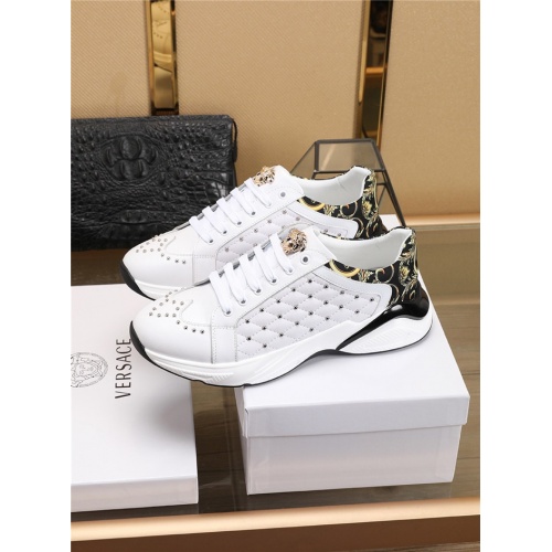 Cheap Versace Casual Shoes For Men #756198 Replica Wholesale [$89.00 USD] [ITEM#756198] on Replica Versace Flat Shoes