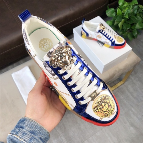 Cheap Versace Casual Shoes For Men #756217 Replica Wholesale [$72.00 USD] [ITEM#756217] on Replica Versace Flat Shoes