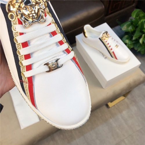 Cheap Versace Casual Shoes For Men #756221 Replica Wholesale [$76.00 USD] [ITEM#756221] on Replica Versace Flat Shoes