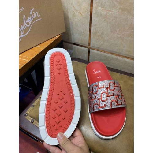 Cheap Christian Louboutin CL Slippers For Men #759141 Replica Wholesale [$68.00 USD] [ITEM#759141] on Replica Christian Louboutin CL Slippers