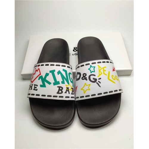 Cheap Dolce &amp; Gabbana D&amp;G Slippers For Women #760059 Replica Wholesale [$38.00 USD] [ITEM#760059] on Replica Dolce &amp; Gabbana D&amp;G Slippers