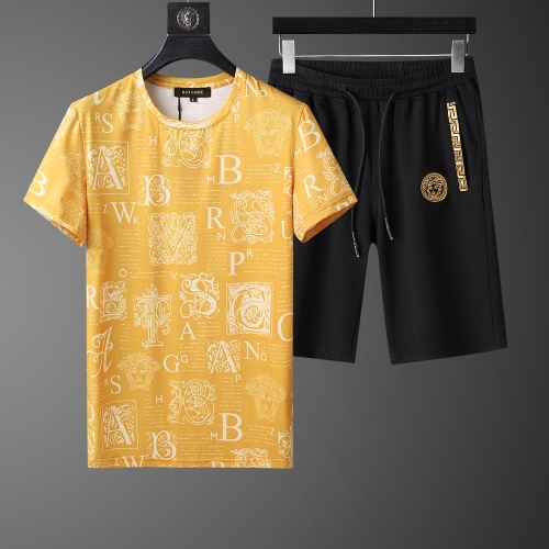 Cheap Versace Tracksuits Short Sleeved For Men #760979 Replica Wholesale [$64.00 USD] [ITEM#760979] on Replica Versace Tracksuits