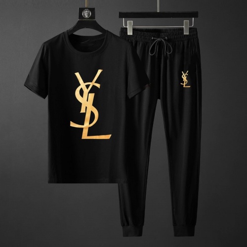 Cheap Yves Saint Laurent YSL Tracksuits Short Sleeved For Men #764801 Replica Wholesale [$72.00 USD] [ITEM#764801] on Replica Yves Saint Laurent YSL Tracksuits