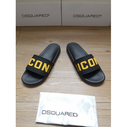 Cheap Dsquared Slippers For Men #767465 Replica Wholesale [$42.00 USD] [ITEM#767465] on Replica Dsquared Slippers