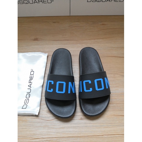 Cheap Dsquared Slippers For Men #767474 Replica Wholesale [$42.00 USD] [ITEM#767474] on Replica Dsquared Slippers