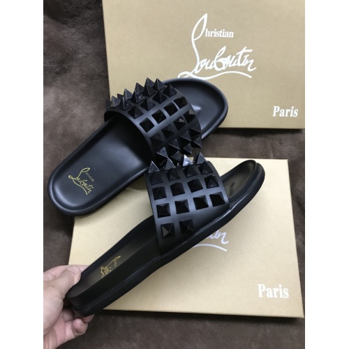 Cheap Christian Louboutin CL Slippers For Men #769379 Replica Wholesale [$68.00 USD] [ITEM#769379] on Replica Christian Louboutin CL Slippers